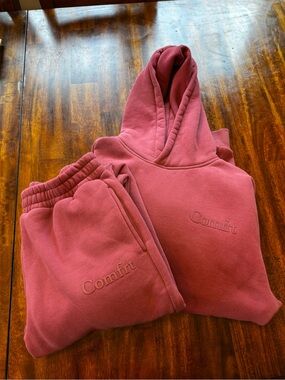 Women’s Berry Rose Comfrt Hoodie & Joggers Set Large
